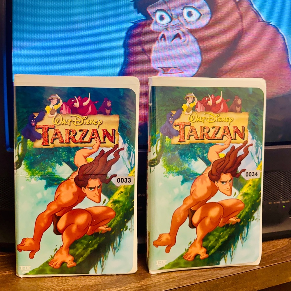 Disney Tarzan VHS with Jungle Art